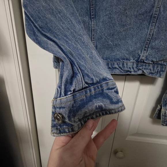 7 For All Mankind Denim Girls Distressed Jacket Size Medium - Picture 6 of 11